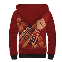 Justice To The People Sherpa Hoodie African Raised Fist