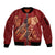 Justice To The People Sleeve Zip Bomber Jacket African Raised Fist