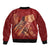 Justice To The People Sleeve Zip Bomber Jacket African Raised Fist