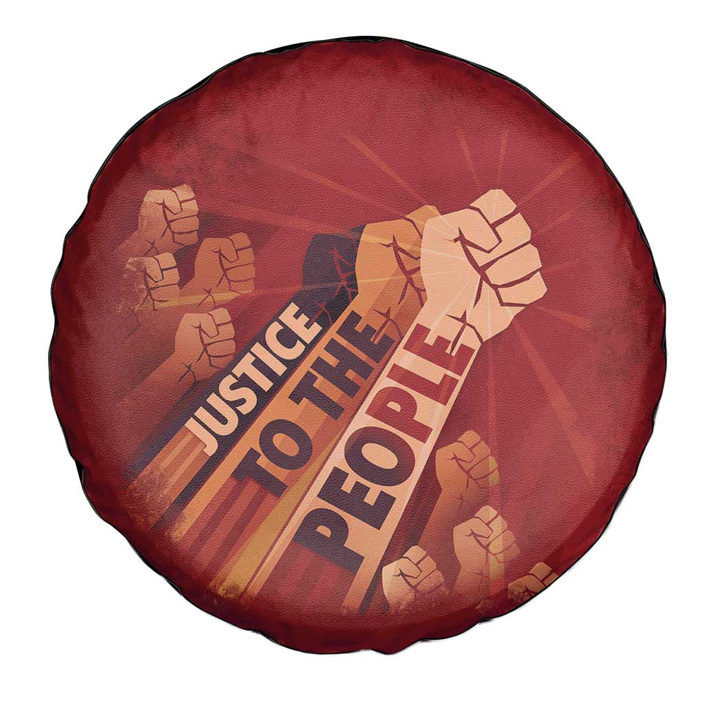 Justice To The People Spare Tire Cover African Raised Fist