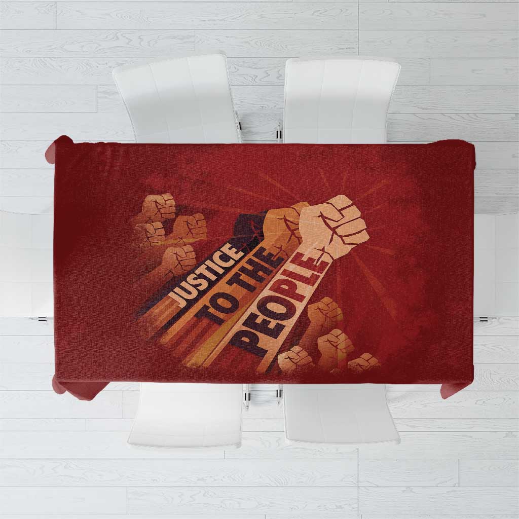 Justice To The People Tablecloth African Raised Fist