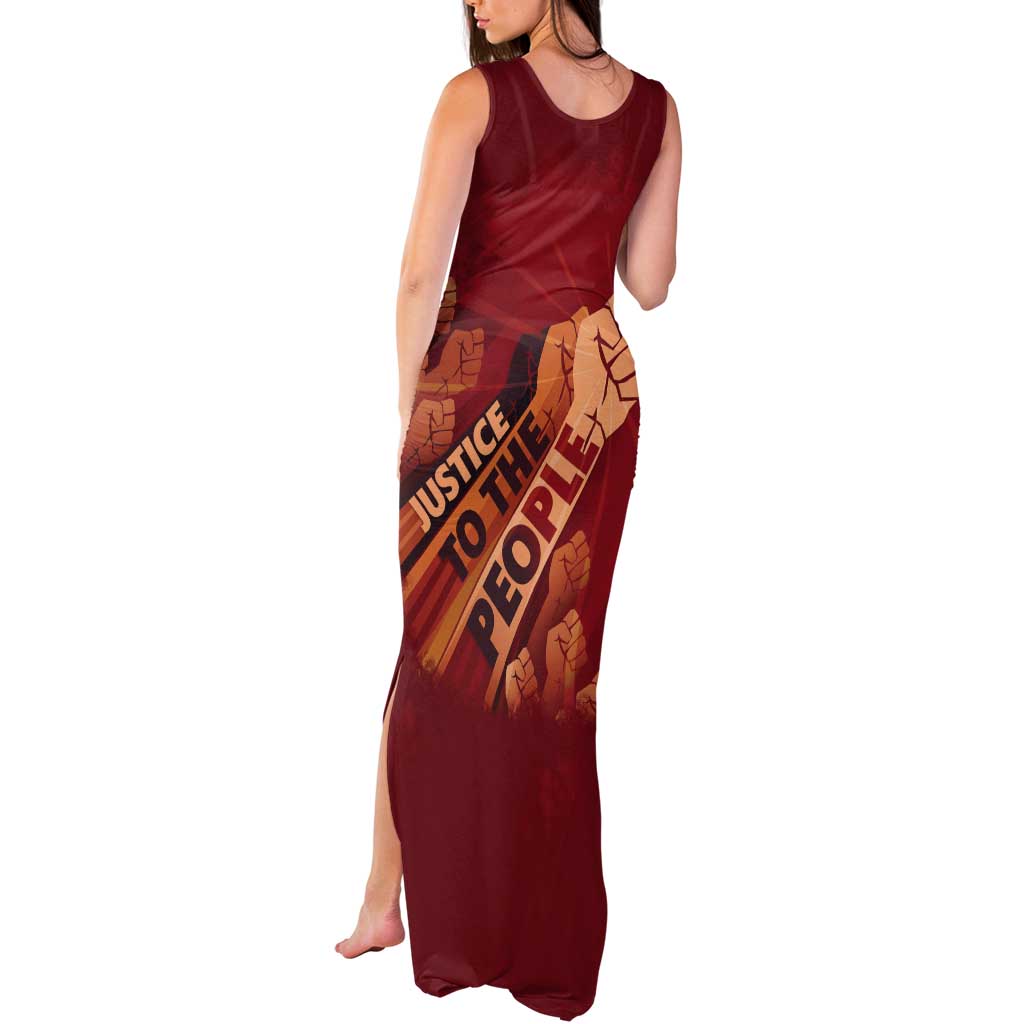Justice To The People Tank Maxi Dress African Raised Fist