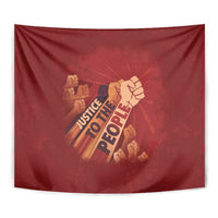 Justice To The People Tapestry African Raised Fist