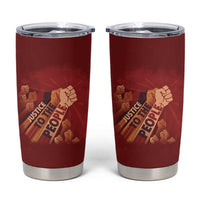 Justice To The People Tumbler Cup African Raised Fist
