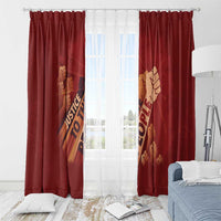 Justice To The People Window Curtain African Raised Fist