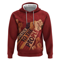 Justice To The People Zip Hoodie African Raised Fist
