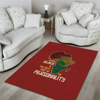 Being Black Is The Best Part Of My Personality Area Rug African Map Fingerprint