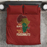 Being Black Is The Best Part Of My Personality Bedding Set African Map Fingerprint