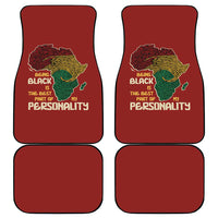 Being Black Is The Best Part Of My Personality Car Mats African Map Fingerprint