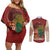 Being Black Is The Best Part Of My Personality Couples Matching Off Shoulder Short Dress and Long Sleeve Button Shirt African Map Fingerprint