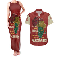 Being Black Is The Best Part Of My Personality Couples Matching Tank Maxi Dress and Hawaiian Shirt African Map Fingerprint