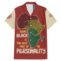 Being Black Is The Best Part Of My Personality Family Matching Mermaid Dress and Hawaiian Shirt African Map Fingerprint