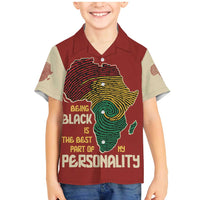 Being Black Is The Best Part Of My Personality Family Matching Mermaid Dress and Hawaiian Shirt African Map Fingerprint