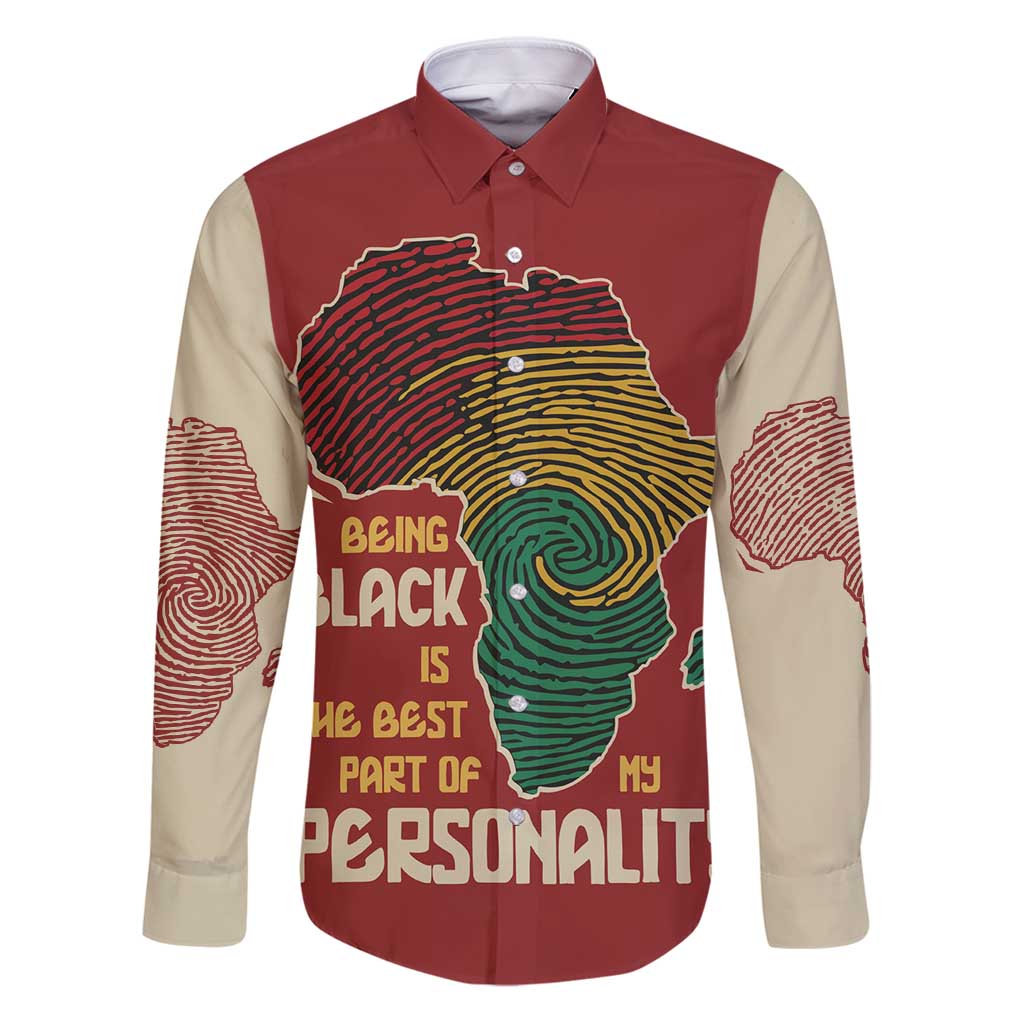 Being Black Is The Best Part Of My Personality Family Matching Puletasi and Hawaiian Shirt African Map Fingerprint