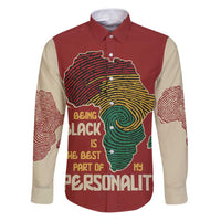 Being Black Is The Best Part Of My Personality Family Matching Puletasi and Hawaiian Shirt African Map Fingerprint