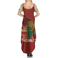 Being Black Is The Best Part Of My Personality Family Matching Summer Maxi Dress and Hawaiian Shirt African Map Fingerprint