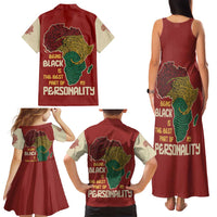 Being Black Is The Best Part Of My Personality Family Matching Tank Maxi Dress and Hawaiian Shirt African Map Fingerprint