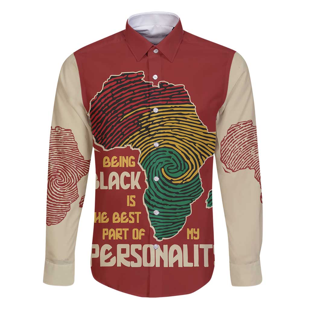Being Black Is The Best Part Of My Personality Family Matching Tank Maxi Dress and Hawaiian Shirt African Map Fingerprint