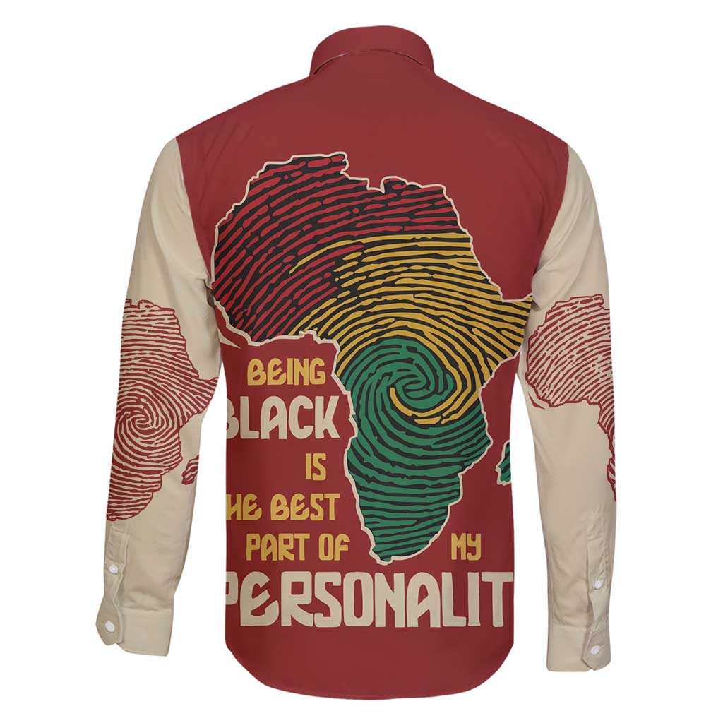 Being Black Is The Best Part Of My Personality Family Matching Tank Maxi Dress and Hawaiian Shirt African Map Fingerprint