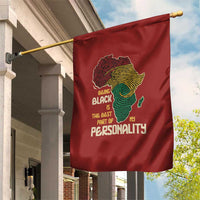 Being Black Is The Best Part Of My Personality Garden Flag African Map Fingerprint