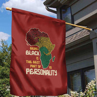 Being Black Is The Best Part Of My Personality Garden Flag African Map Fingerprint
