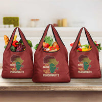 Being Black Is The Best Part Of My Personality Grocery Bag African Map Fingerprint