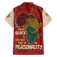 Being Black Is The Best Part Of My Personality Hawaiian Shirt African Map Fingerprint