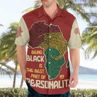 Being Black Is The Best Part Of My Personality Hawaiian Shirt African Map Fingerprint