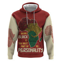 Being Black Is The Best Part Of My Personality Hoodie African Map Fingerprint