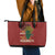 Being Black Is The Best Part Of My Personality Leather Tote Bag African Map Fingerprint