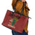 Being Black Is The Best Part Of My Personality Leather Tote Bag African Map Fingerprint