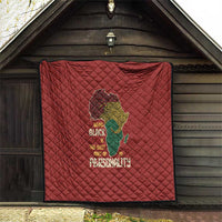 Being Black Is The Best Part Of My Personality Quilt African Map Fingerprint
