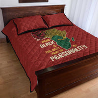 Being Black Is The Best Part Of My Personality Quilt Bed Set African Map Fingerprint