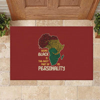 Being Black Is The Best Part Of My Personality Rubber Doormat African Map Fingerprint