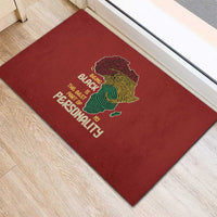 Being Black Is The Best Part Of My Personality Rubber Doormat African Map Fingerprint