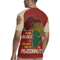 Being Black Is The Best Part Of My Personality Rugby Jersey African Map Fingerprint