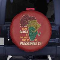 Being Black Is The Best Part Of My Personality Spare Tire Cover African Map Fingerprint