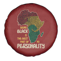 Being Black Is The Best Part Of My Personality Spare Tire Cover African Map Fingerprint