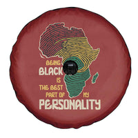 Being Black Is The Best Part Of My Personality Spare Tire Cover African Map Fingerprint
