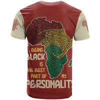Being Black Is The Best Part Of My Personality T Shirt African Map Fingerprint