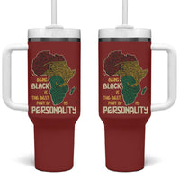 Being Black Is The Best Part Of My Personality Tumbler With Handle African Map Fingerprint