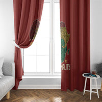 Being Black Is The Best Part Of My Personality Window Curtain African Map Fingerprint