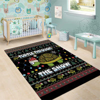 Turtle Through The Snow Christmas Area Rug - Wonder Print Shop