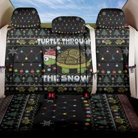 Turtle Through The Snow Christmas Back Car Seat Cover - Wonder Print Shop