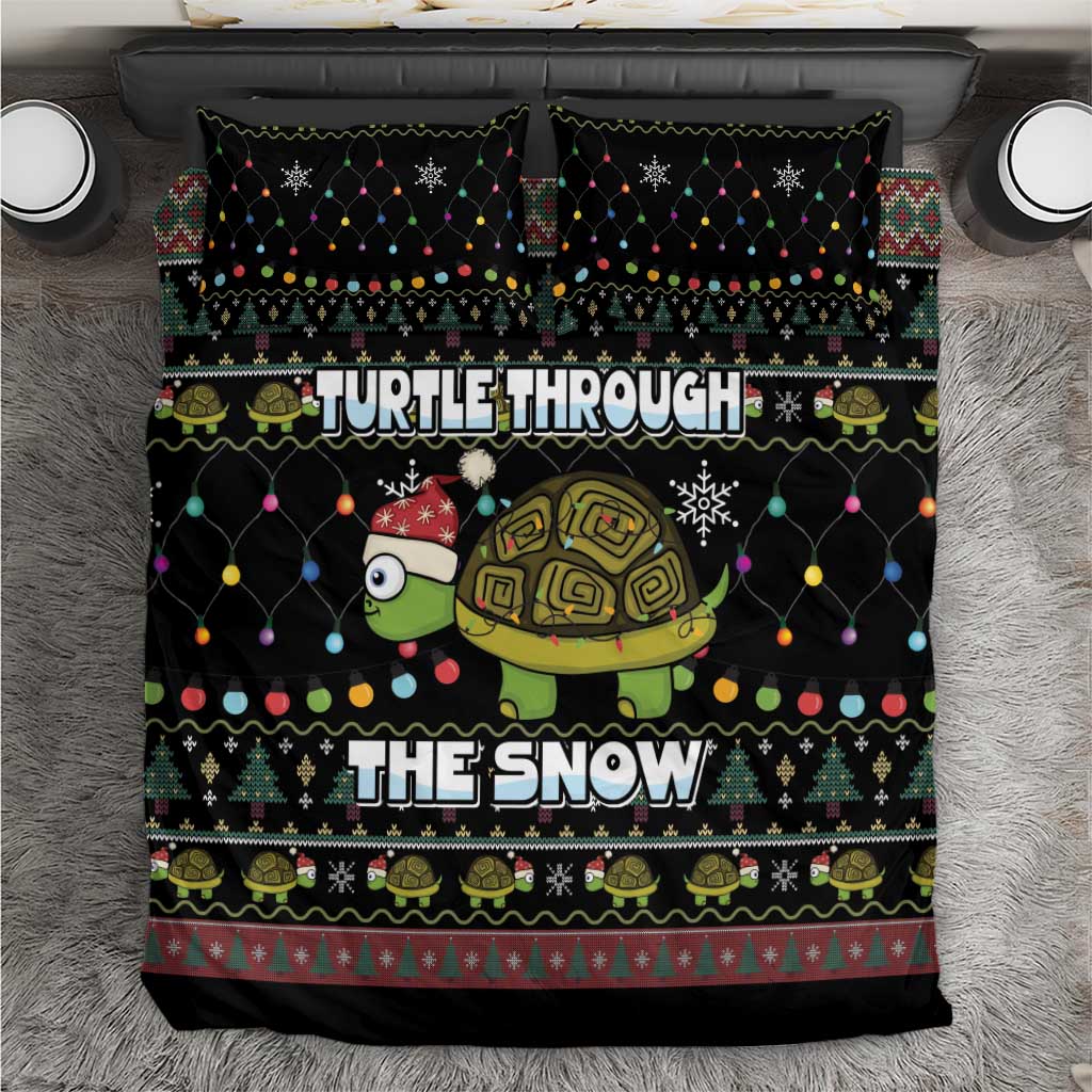 Turtle Through The Snow Christmas Bedding Set - Wonder Print Shop