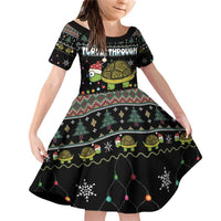 Turtle Through The Snow Christmas Family Matching Off Shoulder Short Dress and Hawaiian Shirt - Wonder Print Shop