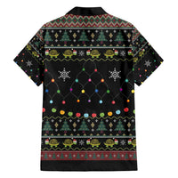 Turtle Through The Snow Christmas Family Matching Short Sleeve Bodycon Dress and Hawaiian Shirt - Wonder Print Shop