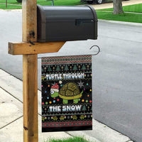 Turtle Through The Snow Christmas Garden Flag - Wonder Print Shop