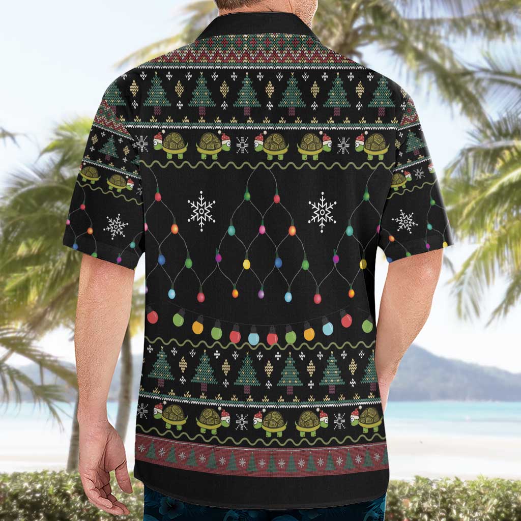 Turtle Through The Snow Christmas Hawaiian Shirt - Wonder Print Shop