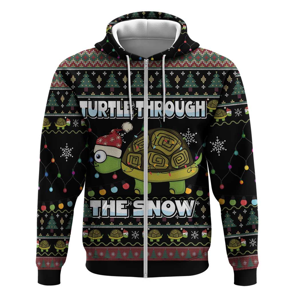 Turtle Through The Snow Christmas Hoodie - Wonder Print Shop